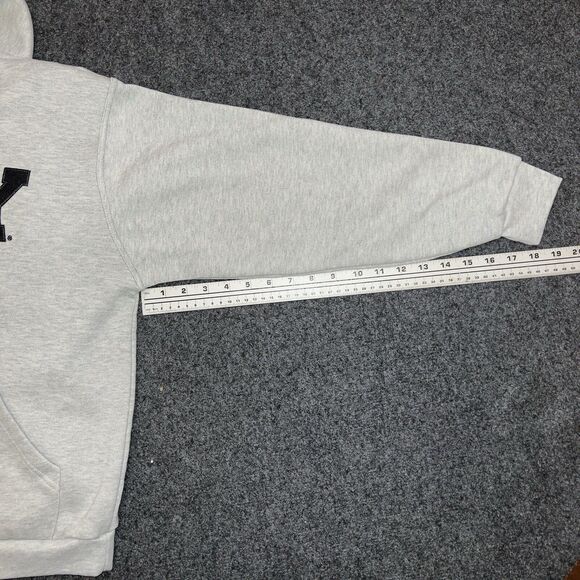 Army Embroidered Full-Zip Hooded Sweatshirt in Gray Lifesigns Unisex Large - Picture 5 of 7